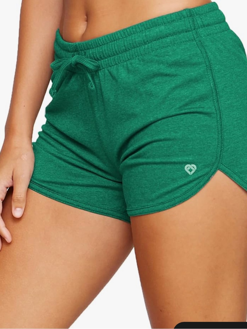 Colosseum Simone Heathered Emerald Green Athletic Drawstring Shorts
